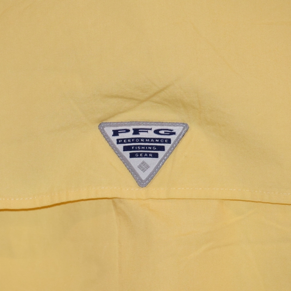 Columbia Men's PFG Bahama II Short Sleeve Buttery Yellow Fishing Shirt. - Picture 8 of 10